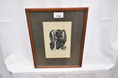 Lot 1194 - *Blair Hughes-Stanton (1902-1981) signed limited edition woodblock - 'Cupid', 5/12, indistinctly dated, 18cm x 12cm, in glazed frame