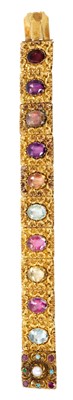 Lot 469 - Regency/19th century gold and multi-gem set bracelet