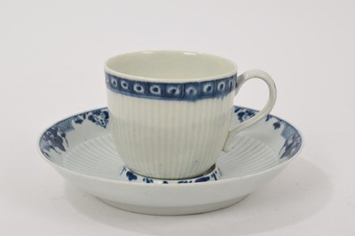 Lot 98 - Worcester coffee cup and a trembleuse saucer, circa 1760