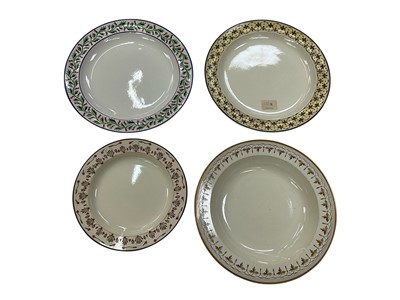 Lot 189 - Four Wedgwood creamware and pearlware plates, with painted borders