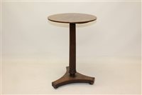 Lot 1433 - Regency mahogany wine table, solid circular...