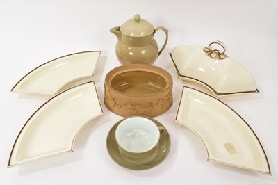 Lot 97 - Wedgwood pearlware glazed jug and cover, and other items