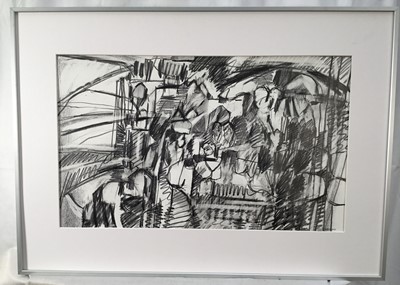 Lot 644 - Roy Prentice, contemporary, pencil and graphite - 'Petra', signed and dated 2012, 33cm x 55cm, framed