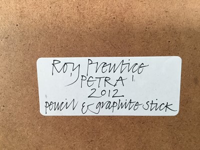 Lot 644 - Roy Prentice, contemporary, pencil and graphite - 'Petra', signed and dated 2012, 33cm x 55cm, framed