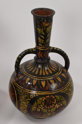 Lot 119 - Antique Bombay School of Art pottery vase and ewer, India (2)