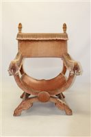 Lot 1437 - Fabric upholstered renaissance revival chair...
