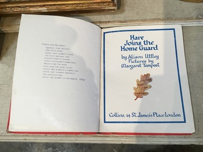 Lot 963 - Margaret Tempest (1892-1982) watercolour, original illustration from 'Hare Joins the Home Guard by Alison Utley, together with a copy of the book