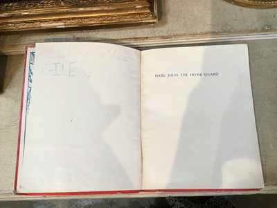 Lot 963 - Margaret Tempest (1892-1982) watercolour, original illustration from 'Hare Joins the Home Guard by Alison Utley, together with a copy of the book