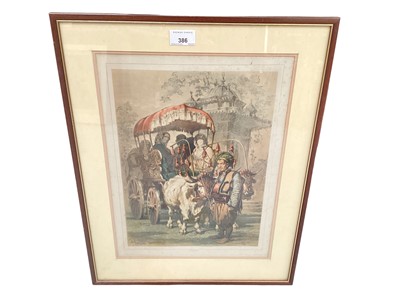 Lot 386 - Group of four French coloured lithographs - Orientalist scenes