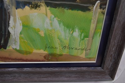 Lot 1266 - Jean Dryden Alexander (1911-1994) watercolour - Walton on the Naze Farmstead, probably Eage's Farm or Blyth's Farm, signed, in glazed frame