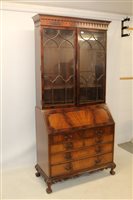 Lot 1441 - Good quality George III-style mahogany bureau...