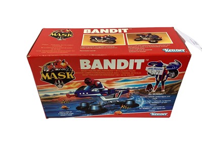 Lot 106 - Kenner Parker (1987) M.A.S.K. Original Series 3 Vehicles Jackal VENOM Jet Cycle/Jet Glider and Booster Cycle with two Bruno Sheppard action figure, Iguana VENOM 4 Wheel ATV Mobile Shredder with Les...