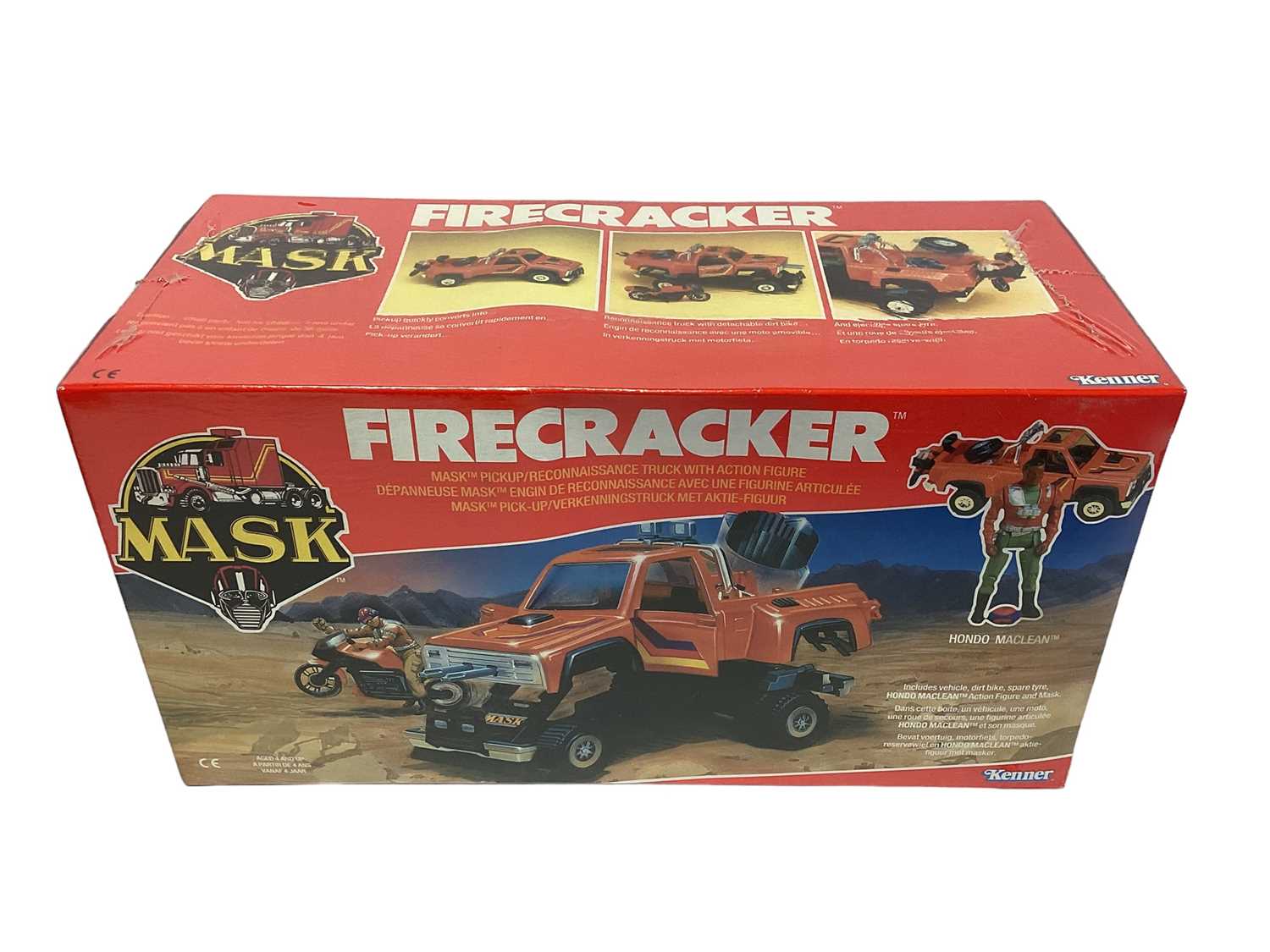 Lot 107 - Kenner Parker (1989) M.A.S.K. Vehicle Firecracker Pick-Up/Reconnaissance Truck with action figure Hondo Maclean, in sealed box (1)