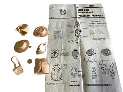 Lot 127 - Marx Toys (c1960's) The Johnny West Series Josie West 9 " Cowgirl action figure, with accessories (watch missing), boxed with assembly sheet 2067A (1)