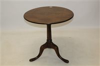 Lot 1445 - George III oak occasional table, the arched...