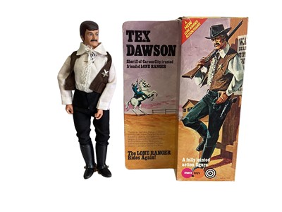 Lot 131 - Marx Toys (c1977) Tex Dawson 10" action figure with accessories, boxed No.7446 (1)