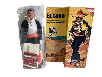 Lot 132 - Marx Toys (c1977) The Lone Ranger Rides Again El Lobo, The Mexican Outlaw, 10" action figure with accessories, boxed No.7445 (1)