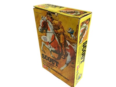 Lot 133 - Marx Toys (c1973) The Lone Ranger Rides Again Scout, Tonto's trusty Indian Pinto horse, with accessories, boxed No.7406 (1)