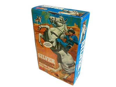 Lot 134 - Marx Toys (c1973) The Lone Ranger Rides Again Silver, Lone Ranger's great horse, with accessories, boxed No.7408 (1)