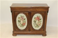 Lot 1447 - 19th century French rosewood serpentine...
