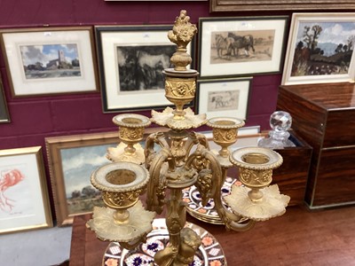 Lot 709 - Fine quality large 19th century French ormolu clock garniture by Lerolle à Paris with Sèvres porcelain panels