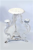 Lot 1449 - Good Victorian white painted cast iron plant...