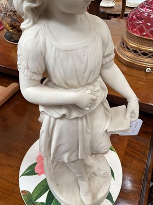 Lot 216 - Rare pair of 19th century Copeland Parian porcelain figure of  'Young England' and 'Young England's Sister'