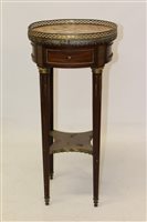 Lot 1451 - French Louis XVI-style mahogany marble-topped...