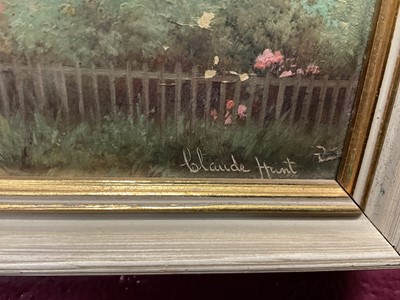Lot 188 - Oil on board country house and two further pictures