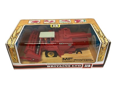 Lot 209 - Britains Massey Ferguson 760 Combine Harvester, in window box with sleeve (1)