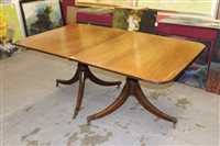 Lot 1454 - 19th / early 20th century twin pedestal dining...