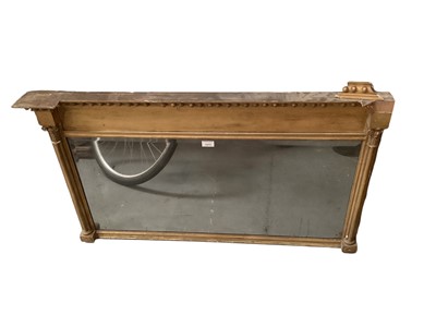 Lot 1429 - Early Victorian gilt framed overmantel mirror with ball and pillar borders