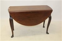 Lot 1457 - Mid-18th century mahogany gateleg dining table,...