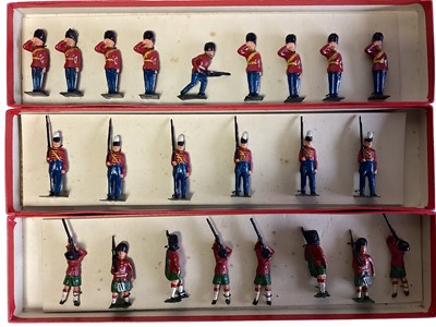 Lot 196 - The Model Toy for Every Boy Series Vintage Soldier Box Sets Including Mounted Camel Riders, Grendier Guards, Sscottish Infantry, Naval Infantry, & British Waterloo Infantry (5)