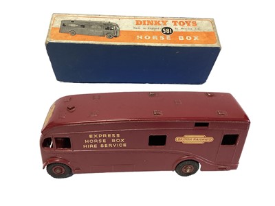 Lot 193 - Dinky Toys diecast vehicles including Horse Box No.581 & Shell BP Fuel Tanker No.944, both boxed (2)