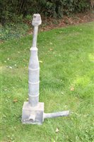 Lot 1459 - Antique lead downpipe with square reservoir,...