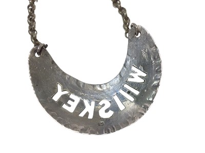 Lot 322 - Early 19th century Irish silver Whiskey label