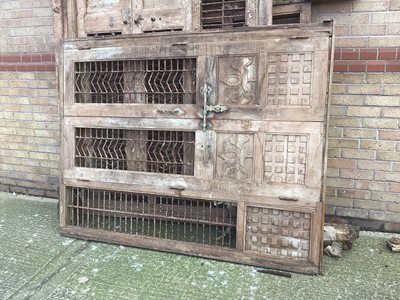 Lot 1289 - Indian carved teak tea house