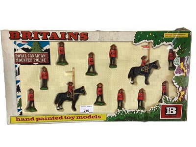 Lot 216 - Britains Hand Painted Royal Canadian Mounted Police Gift Set, Eyes Right No.7695 (1)