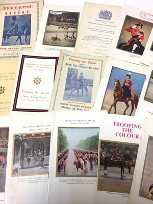 Lot 196 - Scarce Collection of Trooping The Colour programmes 1920s-1976