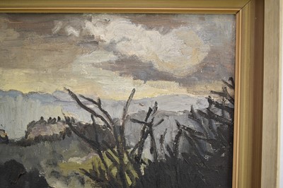 Lot 1091 - *Lucy Harwood (1893-1972) oil on canvas - Extensive Landscape