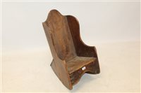 Lot 1465 - Scarce 19th century pine child's rocking chair...