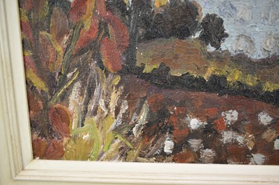 Lot 1092 - *Lucy Harwood (1893-1972) oil on canvas - Autumn Landscape