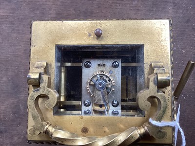 Lot 701 - Good quality late 19th century French repeating carriage clock