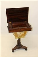 Lot 1469 - William IV rosewood worktable, rectangular...
