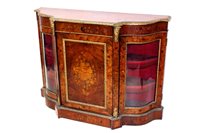 Lot 1470 - Good Victorian figured walnut marquetry and...