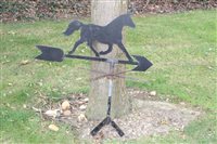 Lot 1473 - Wrought metal weather vane in the form of a...