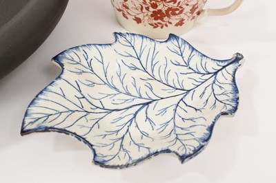Lot 69 - Wedgwood pearlware leaf shaped pickle dish and other items