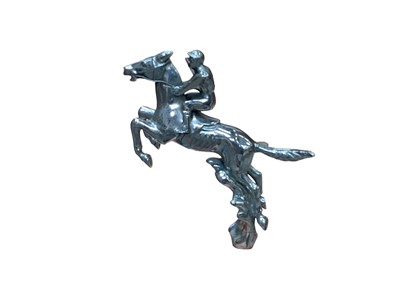 Lot 2151 - 1950s Desmo chrome car mascot in the form of a leaping racehorse and jockey