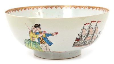 Lot 220 - Chinese export ‘Sailors Farewell’ bowl, circa 1780